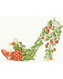 Bothy Threads borduurpakket Strawbarries and cream hak XSK19 telpatroon