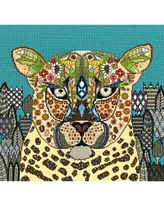 Borduurpakket jewelled leopard om te borduren Bothy Threads xstu2