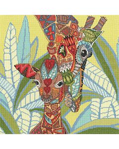 Bothy Threads borduurpakket Jewelled Giraffes XSTU8 telpatroon