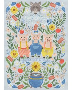 Bothy Threads borduurpakket de Drie Biggetjes XVS4