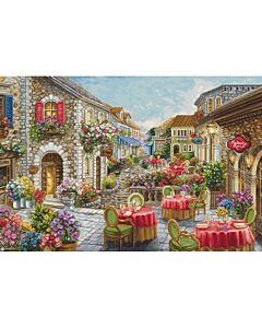 Luca-s borduurpakket fleurig café BU5080 telpatroon