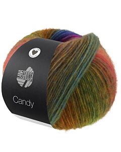 Lana Grossa Candy kleur 8 rood/geel/oranje/groen/blauw/paars/beige