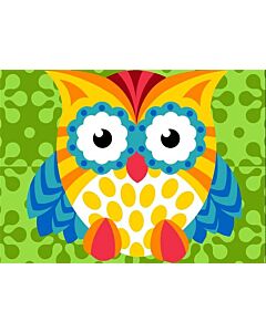 Voorbedrukt stramien bloemen uil om te borduren seg de paris 926.315