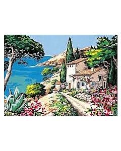 Seg de Paris Voorbedrukt stramien/canvas huis aan het water 929.269 borduren