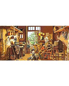 canvas Scene d'interieur om te borduren seg de paris 932.51