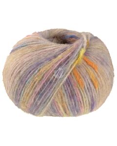 Lana Grossa Cassata kleur 7 (spook wit/oranje/geel/blauw/paars/roze)