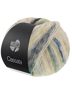 Lana Grossa Cassata kleur 15 wit/groen/blauw