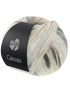 Lana Grossa Cassata kleur 16 wit/groen/blauw/zwart