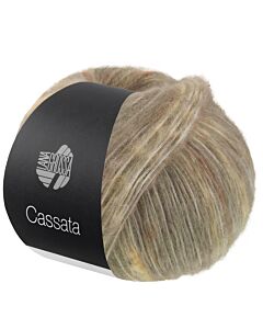 Lana Grossa Cassata kleur 17 donkergrijs/beige/bruin