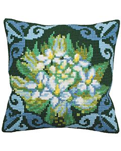 CDA Voorbedrukt kruissteek Kussenpakket Ledum Bleu 5124