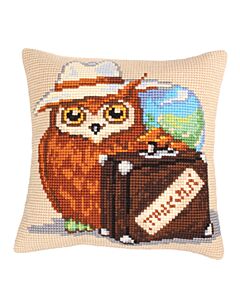  Voorbedrukt kruissteek kussen  voyager als borduurpakket