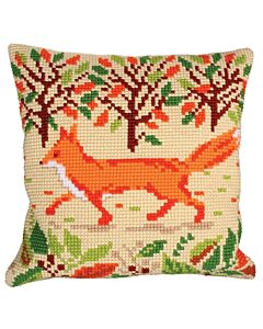 Voorbedrukt kruissteek Kussenpakket Red Fox  Collection d'Art als borduurpakket 5215