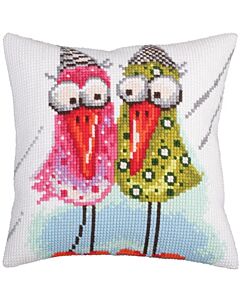 Collection d'Art voorbedrukt kruissteek kussenpakket Together borduren 5265