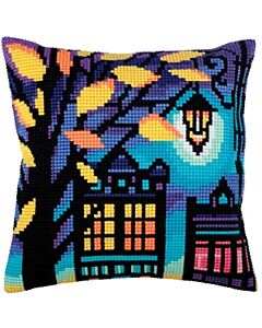 Voorbedrukt kruissteek kussen Twilight als borduurpakket cda 5286