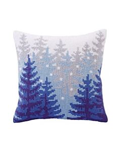 Voorbedrukt kruissteekkussen Winter forest Collection d'Art 5304