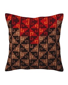 Voorbedrukt kruissteek Kussenpakket Peruvian ornament Collection d'Art 5369