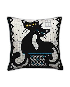 Collection d'Art  borduurpakket voorbedrukt kruissteekkussen poezen love 5382