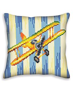 Borduurpakket kruissteekkussen vliegtuig van CDA 5400