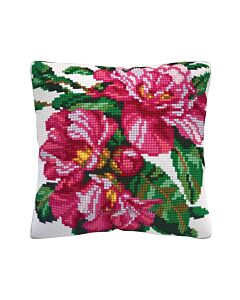 CDA borduurkussenpakket azalea 5488cc telpatroon, no print canvas