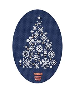 Bothy Threads borduurpakket kerstkaart 'Snowflake tree' CDX54 telpatroon