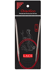 ChiaoGoo Knit RED lace 2.25mm met 40cm lengte