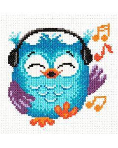 Borduurpakket uil - Magic Needle met telpatroon.