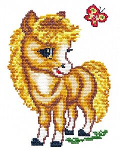 Borduurpakket Merry horse - Chudo Igla
