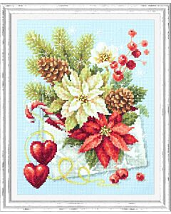 Borduurpakket Merry Christmas! - Magic needle 100-241 met telpatroon