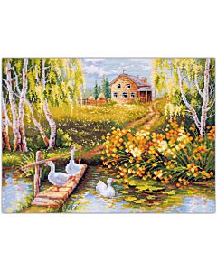 Magic needle boduurpakket village pond 250-331 telpatroon