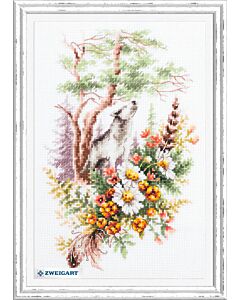 Borduurpakket Zomer Bosgeest Magic Needle met telpatroon.