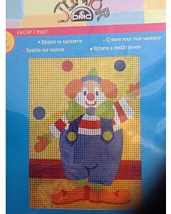 Borduurpakket voorbedrukt circus clown voor kinderen om te borduren