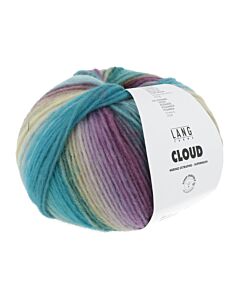 Lang Yarns Cloud kleur 19 (beige/paars/blauw)