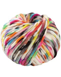 Lana Grossa Confetti kl.206 (creme/zwart/geel/paars/blauw/groen/oranje/roze