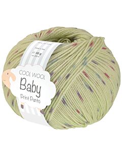 Lana Grossa Cool Wool Baby Print Punto kleur 372 (groen/paars/rood/blauw gestreept)