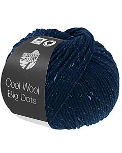Lana Grossa Cool Wool Big Dots kleur 102 donkerblauw