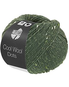 Lana Grossa Cool Wool Dots kl.8 donkergroen