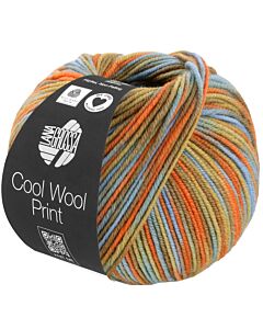 Lana Grossa Cool Wool Print kl.834 (bruin/oker/blauwgrijs