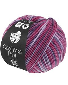 Lana Grossa Cool Wool Print kl.747 (crème/lila)