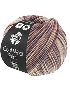 Lana Grossa Cool Wool Print kl.747 (crème/lila)