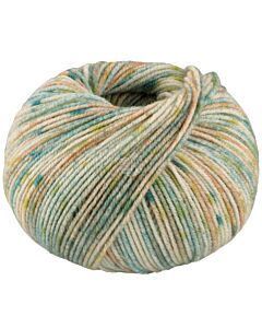 Lana Grossa Cool Wool Spots kleur 5001 (crème/groen/lichtbruin)