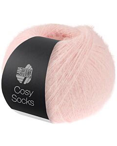 Lana Grossa Cosy Socks kleur 1 zachtroze is een knuffelzachte 4-draads sokkenwol