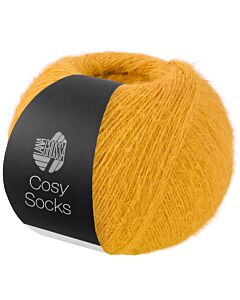 Lana Grossa Cosy Socks kleur 11 oker is een knuffelzachte 4-draads sokkenwol