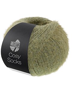Lana Grossa Cosy Socks kleur 12 legergroen is een knuffelzachte 4-draads sokkenwol