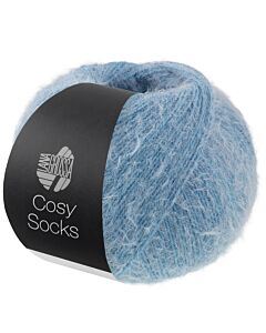 Lana Grossa Cosy Socks kleur 14 blauw is een knuffelzachte 4-draads sokkenwol