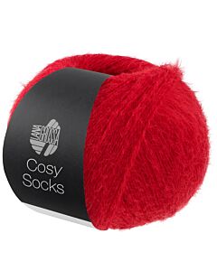 Lana Grossa Cosy Socks kleur 17 rood is een knuffelzachte 4-draads sokkenwol
