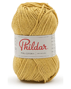Phildar Phil Coton 4 kl.Jaune d'or (geel