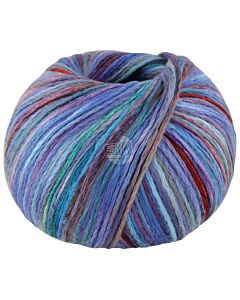 Lana Grossa Cotonella Multi kleur 108 (blauw/paars/bruin)