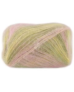 Lana Grossa Cottonhair kleur 108 (lichtroze/groen)