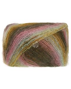 Lana Grossa Cottonhair kleur 108 (lichtroze/groen)