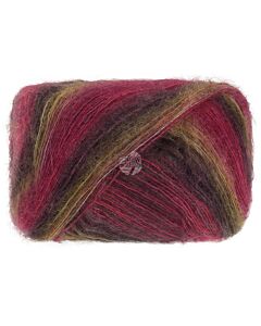 Lana Grossa Cottonhair kleur 108 (lichtroze/groen)